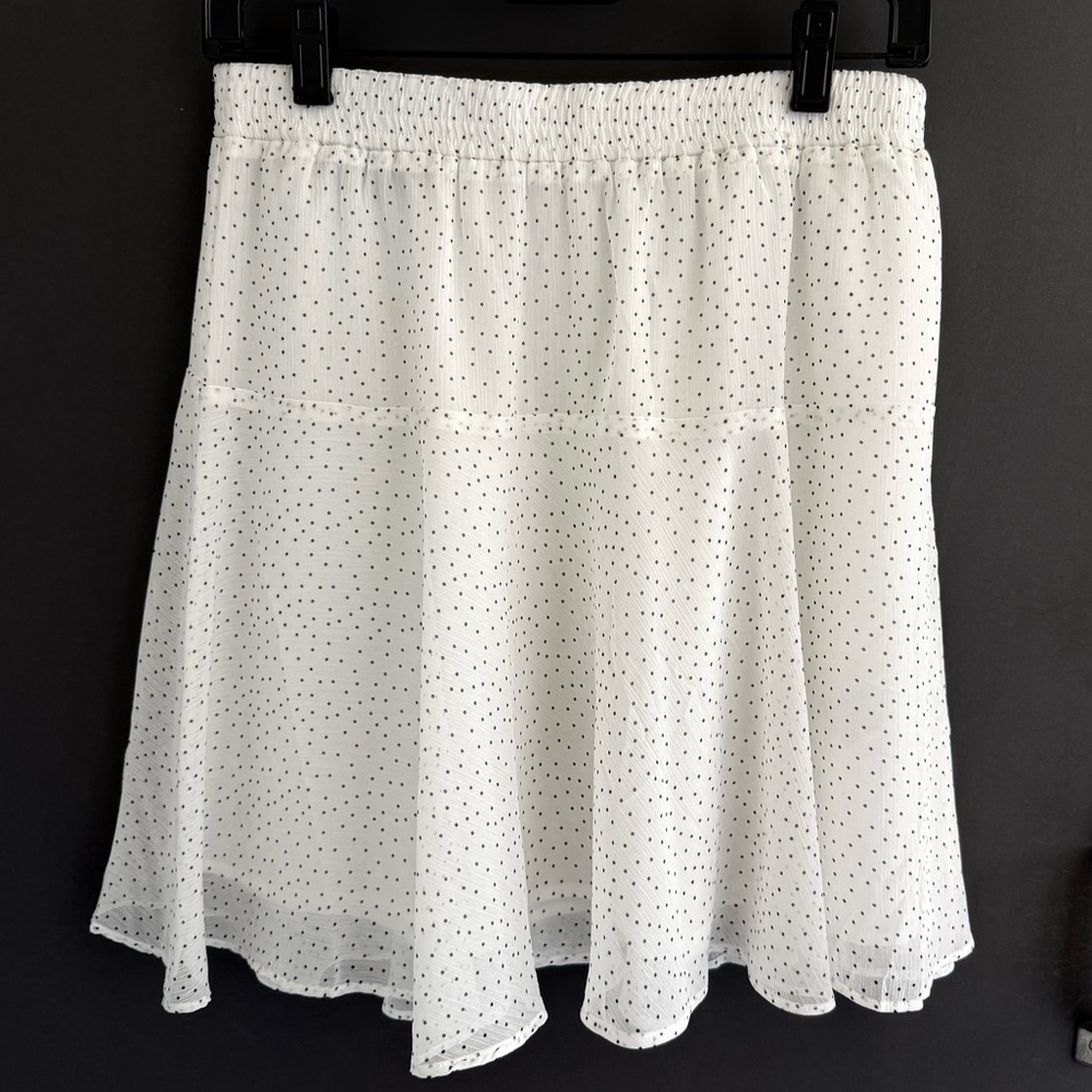 Banana Republic White Polka Dots Flowy Mini A-Line Summer Chic size Small - Picture 4 of 16